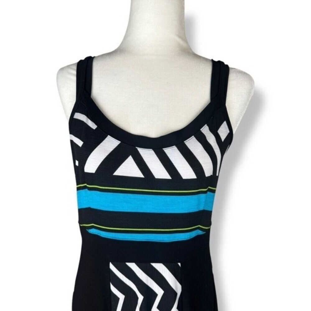 Joseph‎ Ribkoff Women's Size 8 Sleeveless Geometric Bubble Hem Dress Retro Artsy - Picture 5 of 10